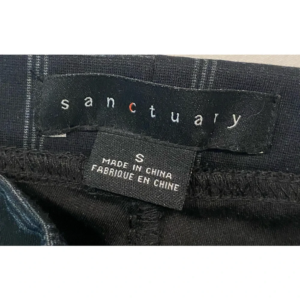 Sanctuary Dark Blue Window Pane Plaid Leggings Size Small - Picture 3 of 4